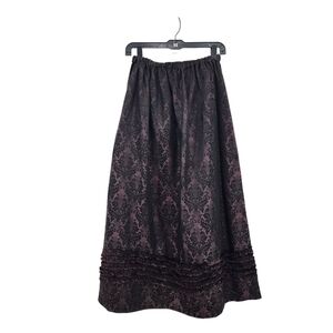 Krista Larson Women's Silk Floral Ruffle Maxi Skirt - OS